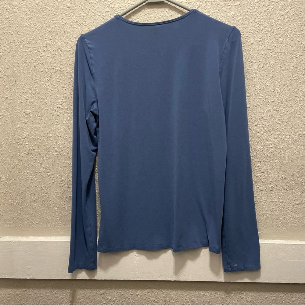 Eileen Fisher Blue Long Sleeve Shirt - Picture 4 of 9